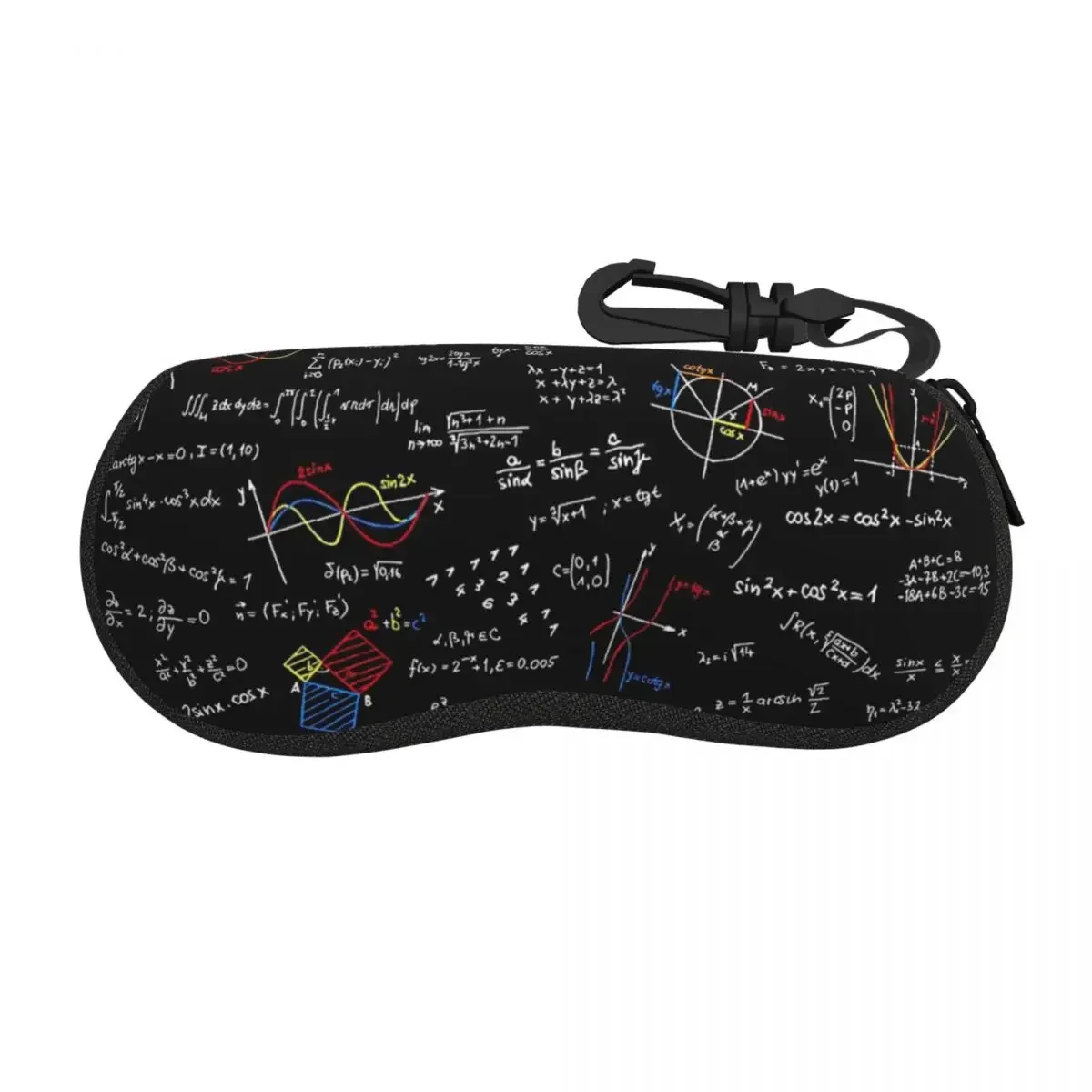 Custom Math Physics Equations Shell Eyeglasses Case  Fashion Science Teacher Geometric Gift Glasses  Sunglasses Box Pouch