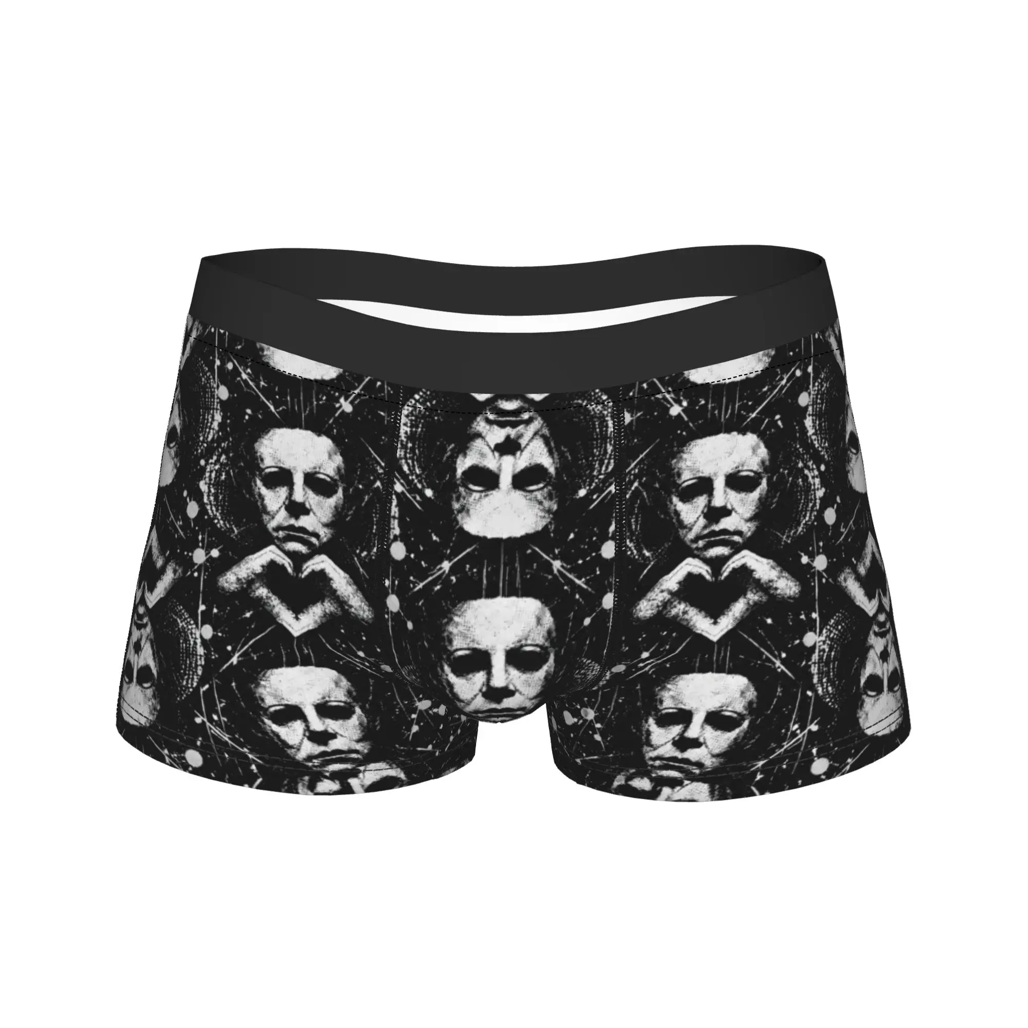 Slasher Heart Hands Creepy Halloween Graphic Masked Horror Underwear  Boxershorts Trenky Men's Underpants Sexy Soft Boxer Brief