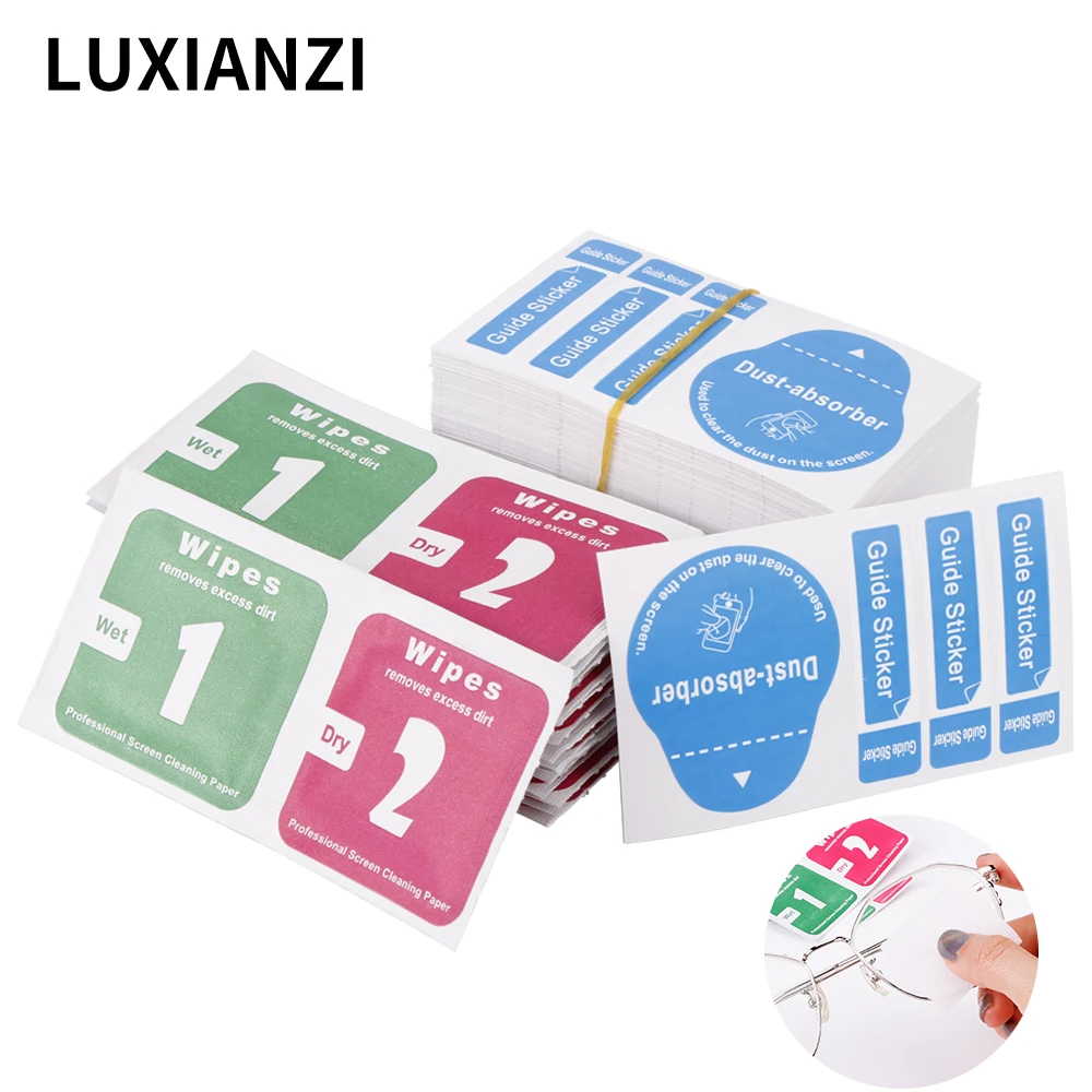 LUXIANZI-toallitas húmedas y secas, papel de eliminación de polvo para iPhone, lente de cámara, pantalla LCD óptica, paño de limpieza de vidrio