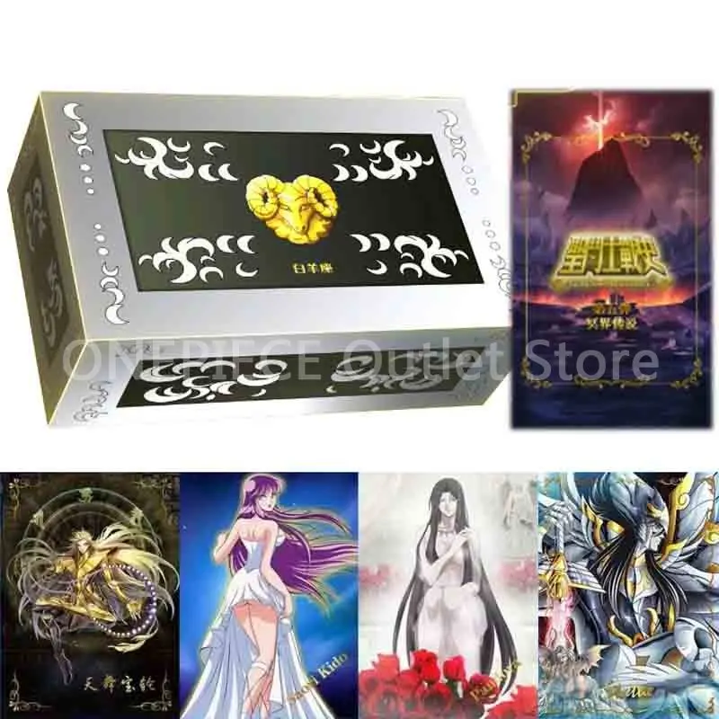 

2023 New Saint Seiya Cards Collection Underworld Legend Anime Figures Rare Bronzing Flash Card for Children TCG Game Table Toys