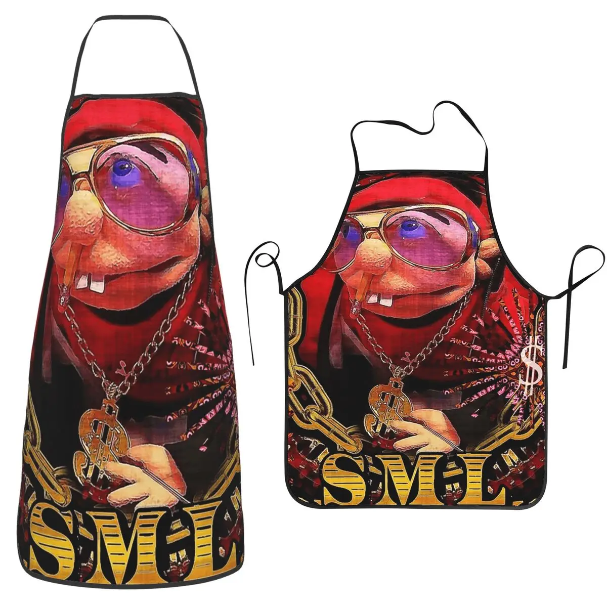 

Sml Jeffy Rapper V3 Фартук шеф-повара для приготовления пищи, выпечки, нагрудник без рукавов, кухонный сарафан для уборки для женщин и мужчин, садоводство