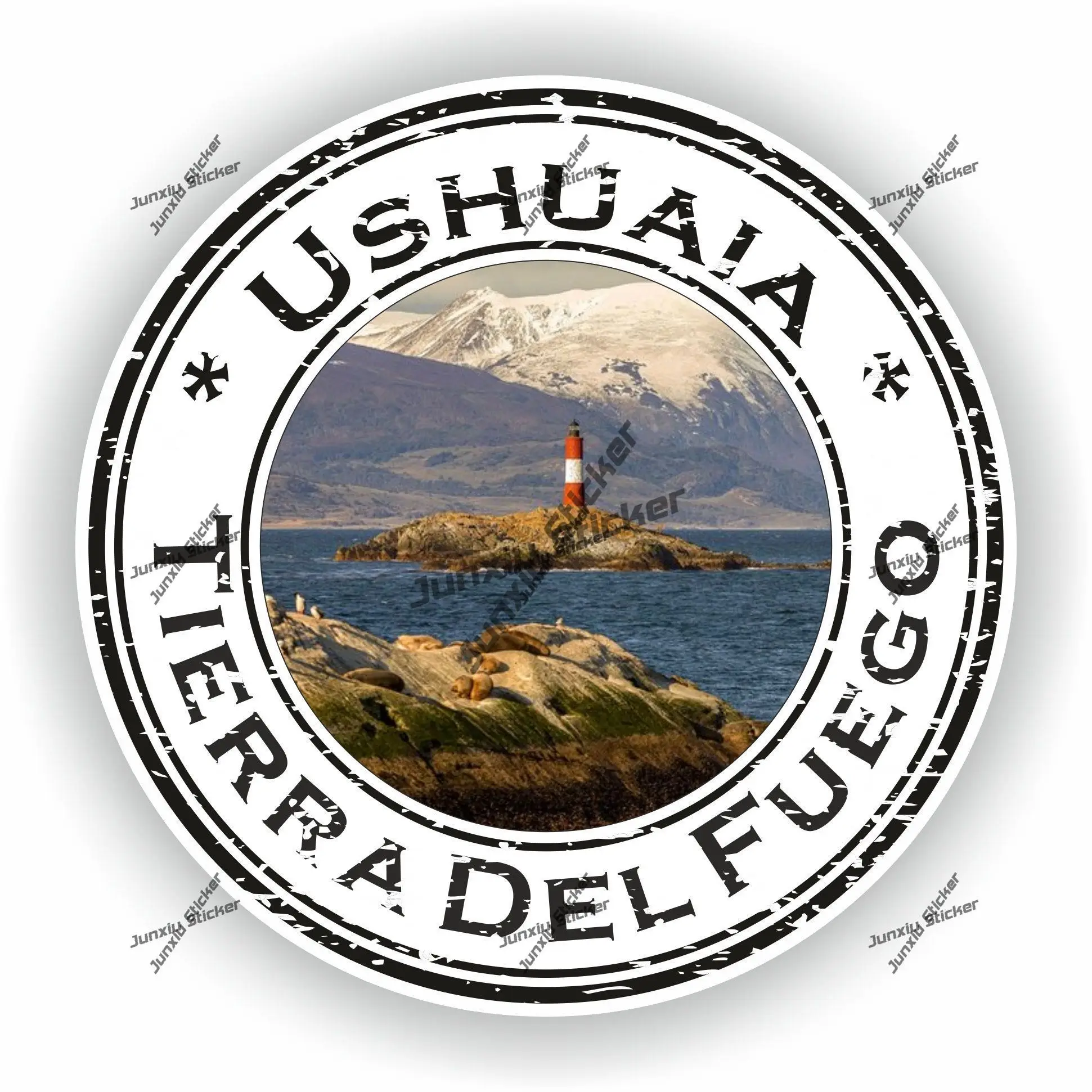 

Ushuaia Tierra Del Fuego Argentina High Quality Waterproof Round Sticker for Car Thermos Round Laptop Book Fridge Motorcycle