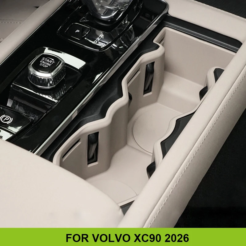 

Silicone Car Water Cup Bottle Holder for Volvo XC90 2026 Car Interior Accessories Center Console Organizer Storage Box