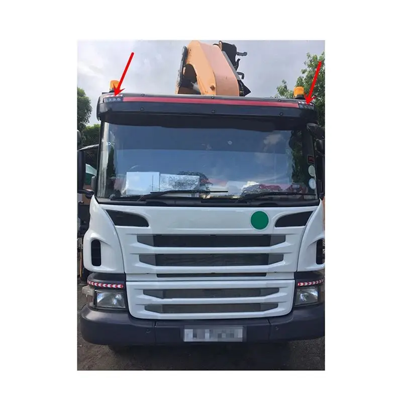 AEA6-1Pcs 24V LED Sunvisor Lamp مصباح إشارة أضواء علوية لسلسلة شاحنات سكانيا 1798980 1910437 أصفر