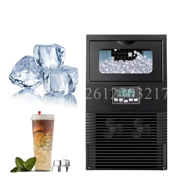 Electric Desktop Square Shape Ice Maker Automatic Portable Block Ice Cube Making Machine For Bar Coffee Shop 40kg/24H