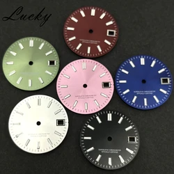 High Quality 28.5mm NH35 Dial Single Calendar Green Luminous Suitable Fit NH35/NH36 Movement Watch Accessories Tools Parts ﻿