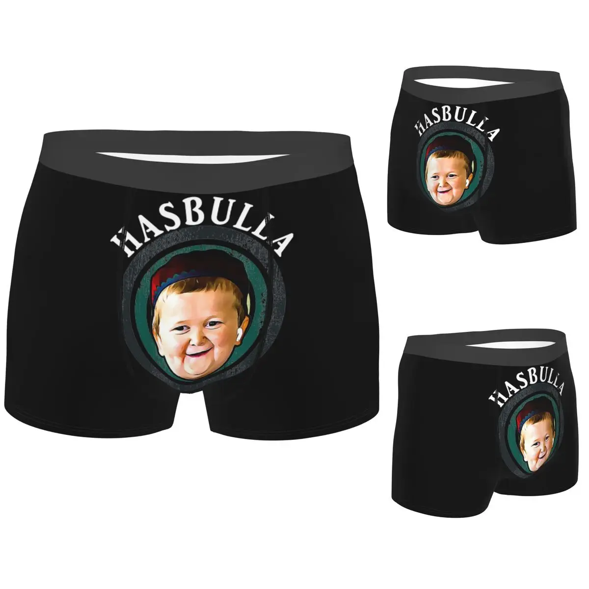 

Boxer Underpants Shorts Funny Hasbulla Magomedov Hasbullah Smile Panties Male Comfortable Underwear for Homme Man Boyfriend Gift