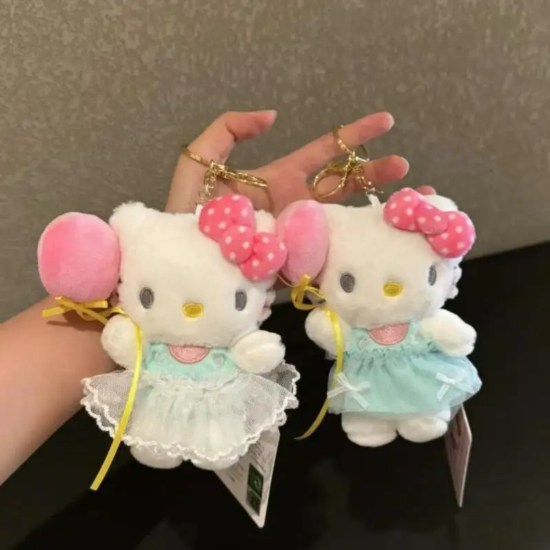 

Sanrio Hello Kitty плюшевый брелок для девочек Kawaii Kt сумка кулон оригинальная упаковка ключ украшение рюкзака подарки подруге