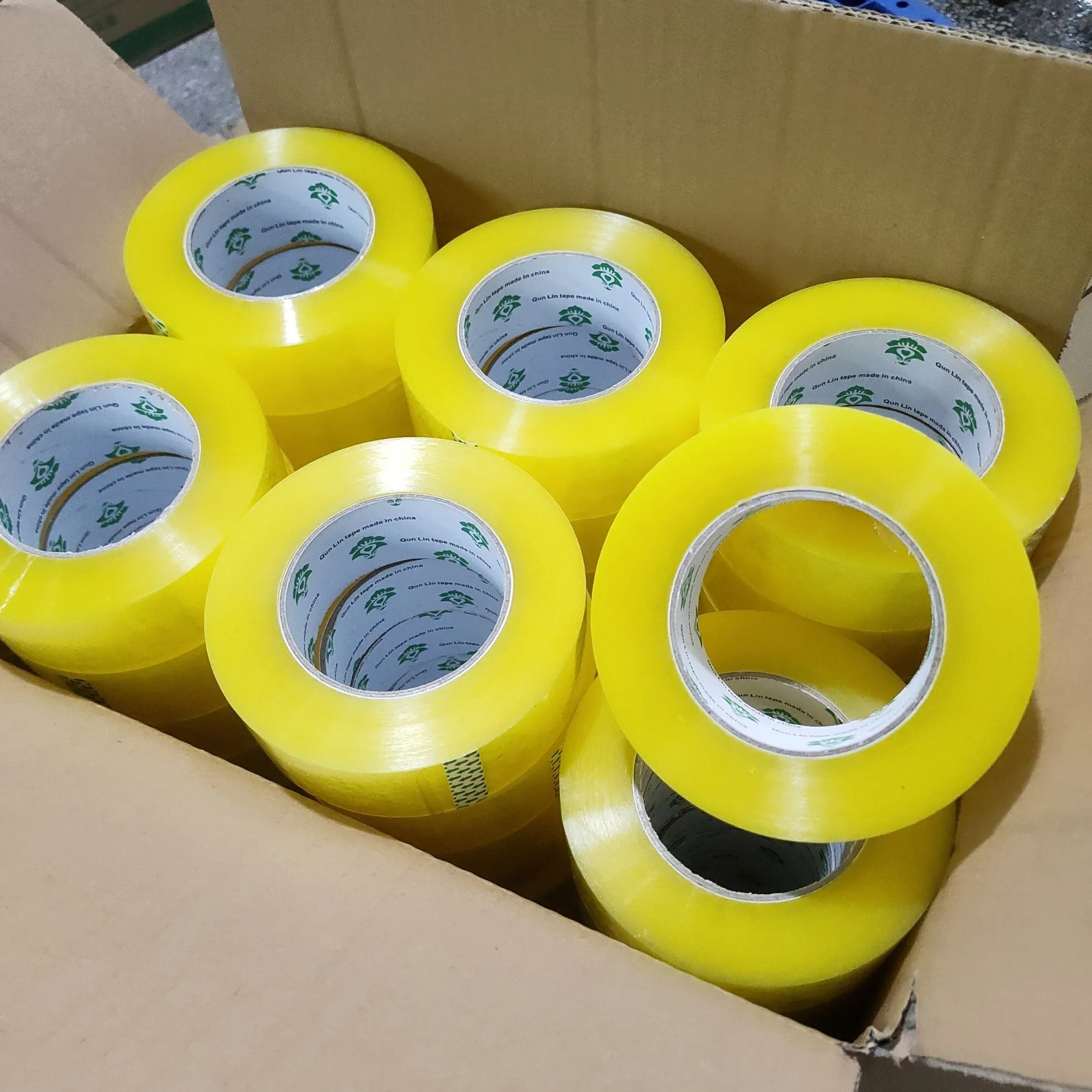 540PCS  Transparent Yellow Color  strong adhesive packaging tape, 52 microns thick, easy to cut