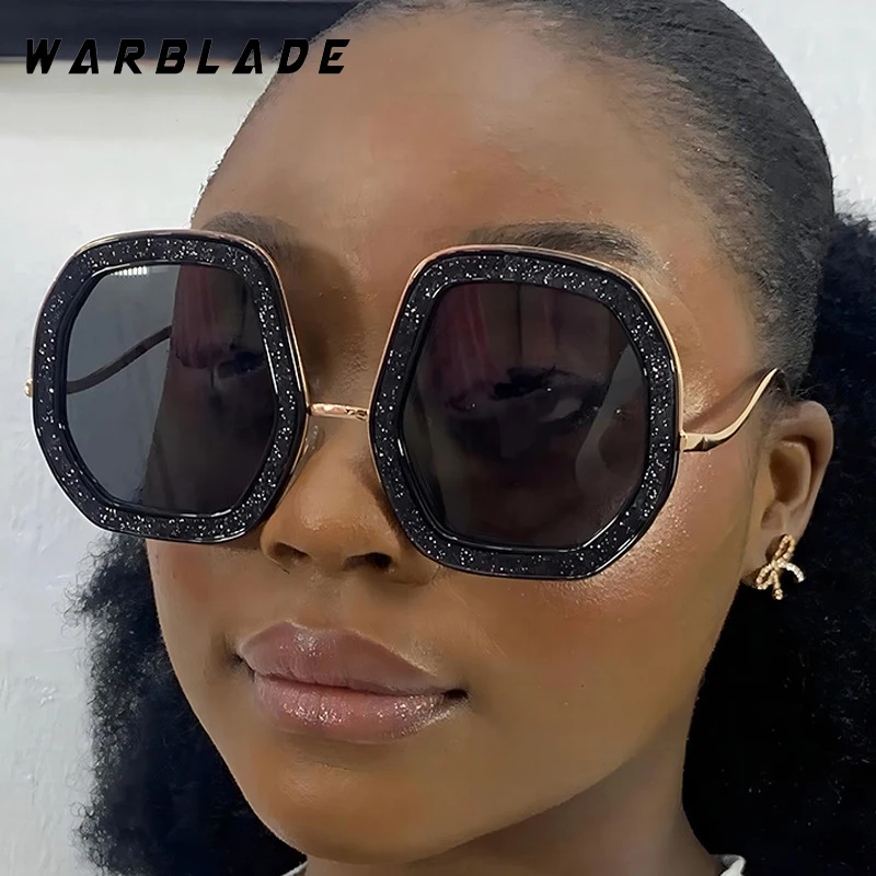

Fashion Fine Flash Polygonal Oversized Frame Women's Sunglasses Luxury Designer Men Sunglass Summer Travel Female Eyewear UV400