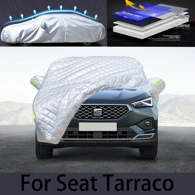 

For Seat Tarraco Car hail protection cover Auto rain protection scratch protection paint peeling protection car clothing