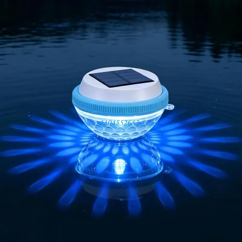 Poolside Floating Decor Light with Solar Energy, Color Pond and Garden Water Accent in Rounded ABS Shell Design 