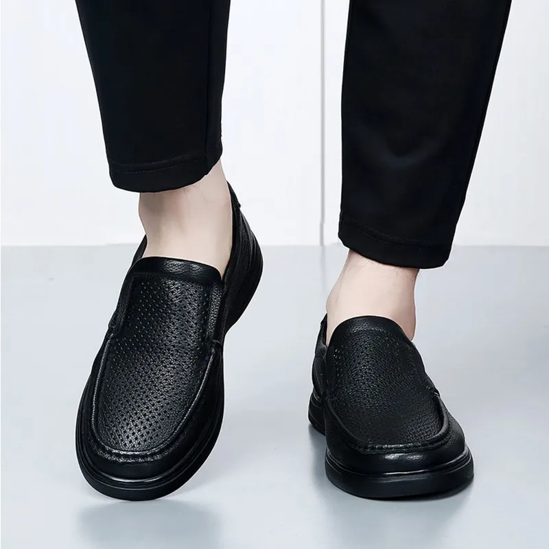 DIMANYU Genuine Leather 2026 New Casual Non-Slip Dad Large Size Middle-Aged Elderly Flat Men's Shoes_vogvips.com