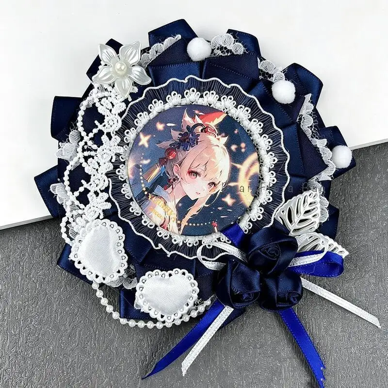 Niedliche Schleifenrosette Itabag Abzeichenständer Handgemachtes DIY 55-60mm Pin-Tablett-Basis Anime-Abzeichen ‌ Halter für Itabag-Dekorationseinsatz-Zubehör – Detail 7