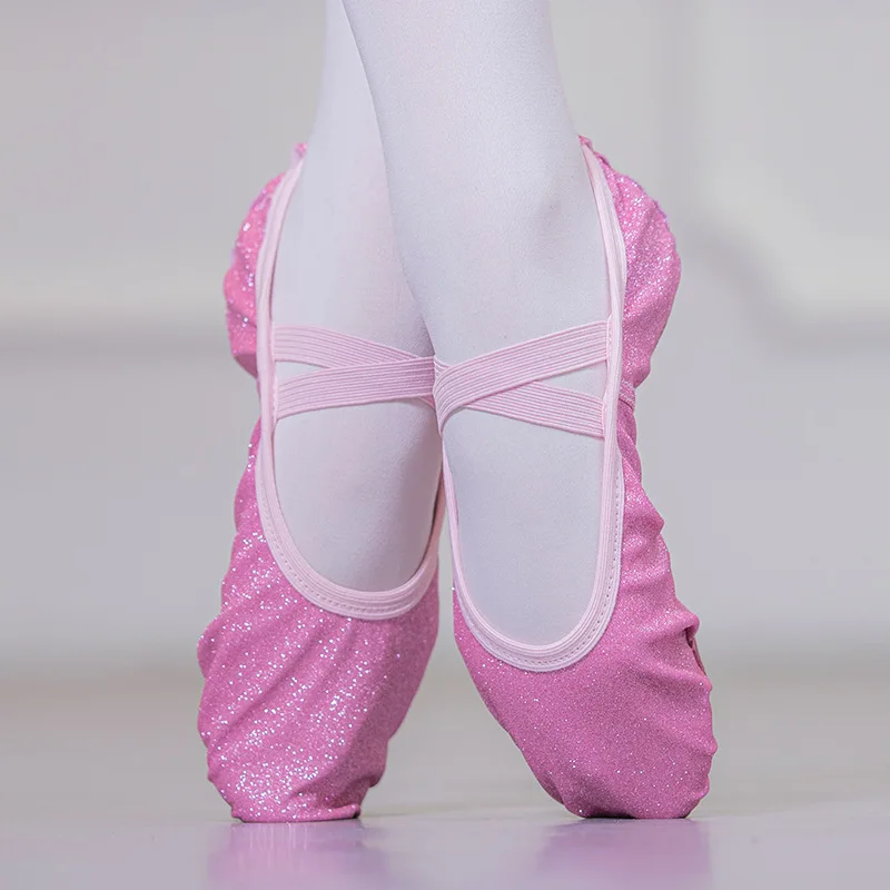 

Soft Sole Children's Cat Claw Ballerina Girls Dancing Sneakers Ballet Shoes Pointe Shoes Blue Pink Bow Dance Shoes