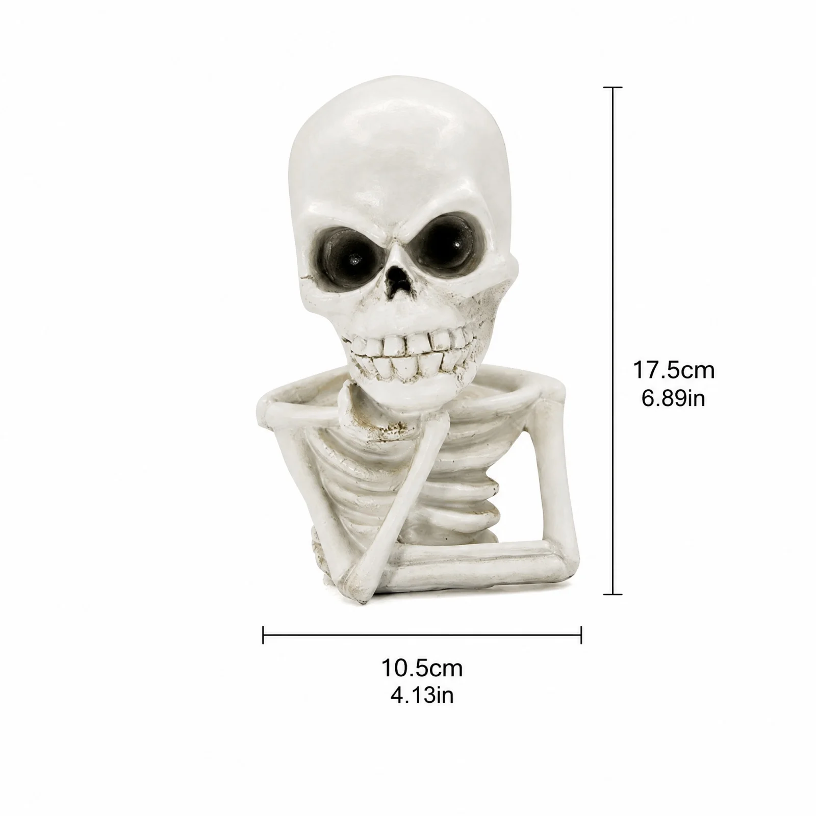 Halloween Half Skeleton Horror Ornament Creative Halloween Party/Festival Atmosphere Bar Skull Ornaments Home Decor