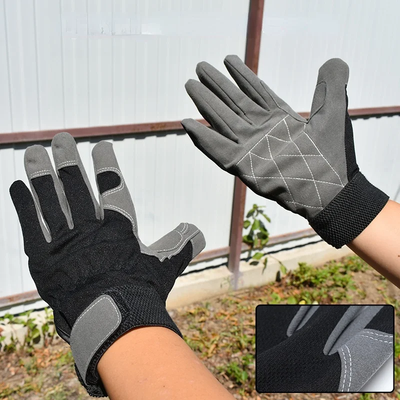 Work Gloves Wear-resistant Driving and Riding Gloves Flower Breeding Gloves Anti-skid Breathable Protective Gloves