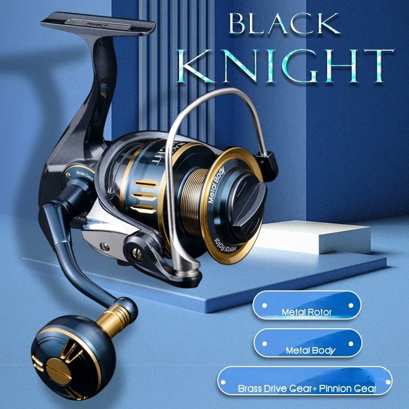 

DSNY Black Knight 11+1 BB 6.2:1 Full Metal Spinning Reel Jigging Reel 3000/5000/6000/10000 Saltwater Boat Reel 25Kgs Drag