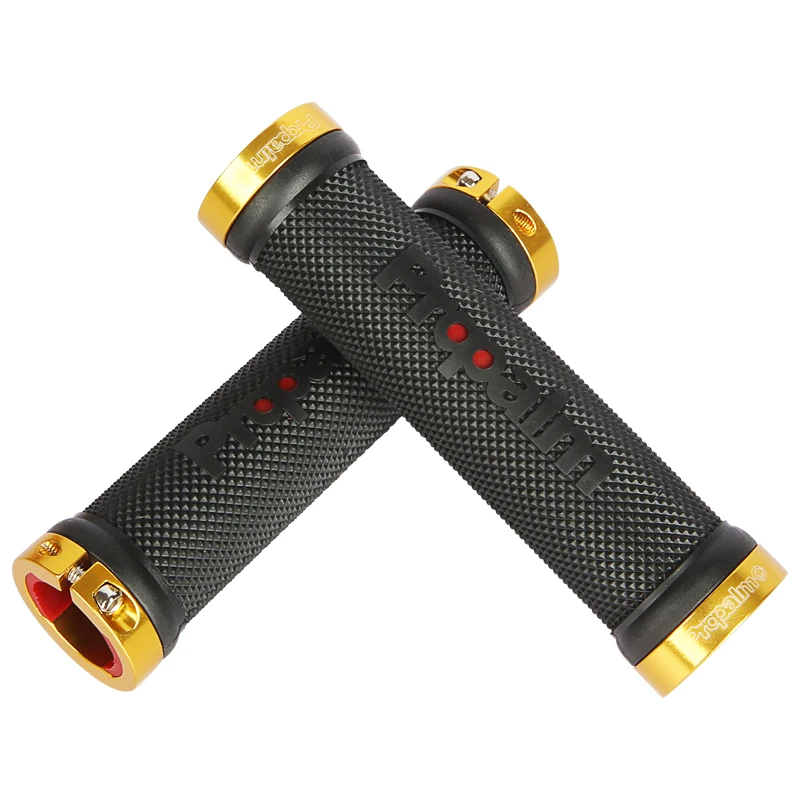 Propalm MTB Handlebar Grips Bicycle Bilateral Deadlock Cover Grips Road Bike Particle Anti-Skid Soft Rubber Handlebar Grips