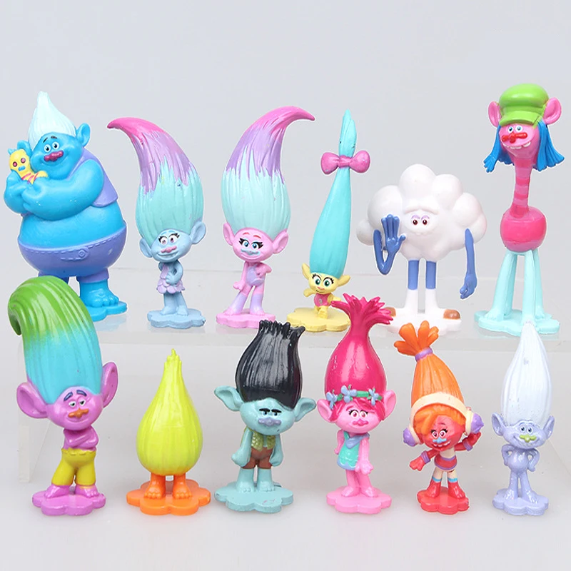 

new Trolls toys Action Figure Poppy Branch Biggie Guy Diamond Smidge Cloud Guy Critter Figure For Kids Toys