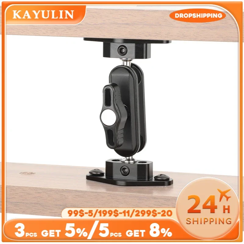 Kayulin Drill-Down Double Ball Mount with Diamond Plates Desk Ball Mount Holder For Camera Accessoriess