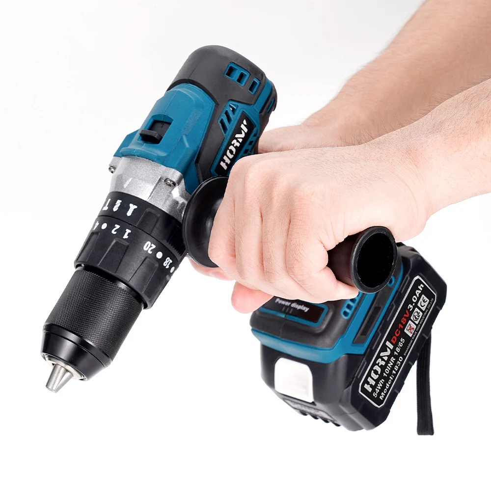 120N.m 13mm Brushless Electric Impact Drill 3 in 1 Electric Cordless Screwdriver 180N.M Torque For Makita18V Battery Power Tools