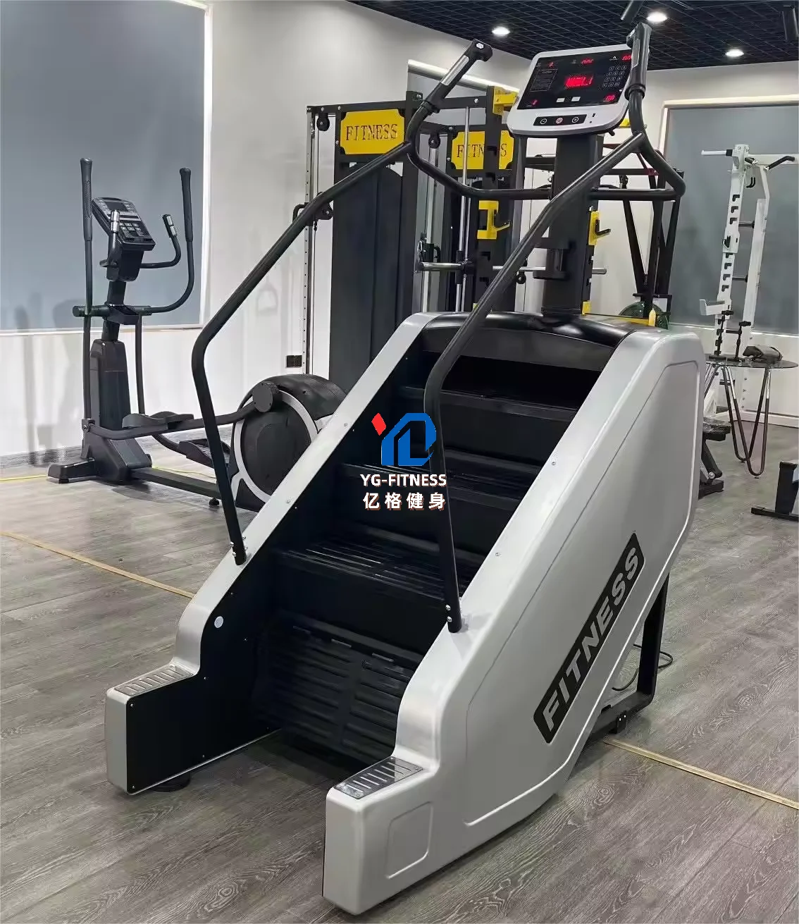 C003-1 Commercial Stair Climber with Keypad Console Step-Type Climbing Trainer One-Touch Control Stair Stepper