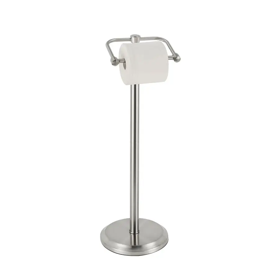 

Free Standing Toilet Paper Holder Bathroom Tissue Stand with Weighted Base, Holds Jumbo amp Standard Rolls S.N