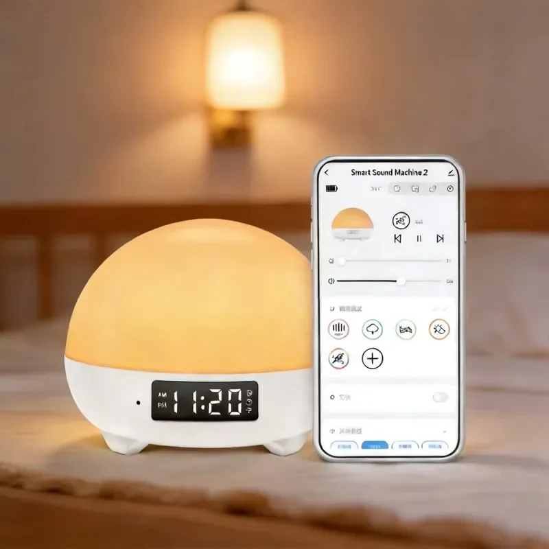 Sunrise Alarm Clock with White Noise Machine Sleep Aid Light Therapy Wake Up Lamp for Heavy Sleepers Kids Bedroom Decor Gift