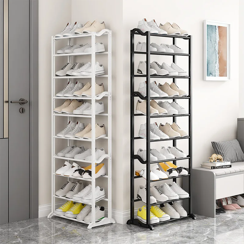 Multilayer Wavy Shoe Rack Home/Dorm - Space Saving Detachable Shoe Organizer for Entryway Holds 8-15 Pairs, Sturdy & Lightweight