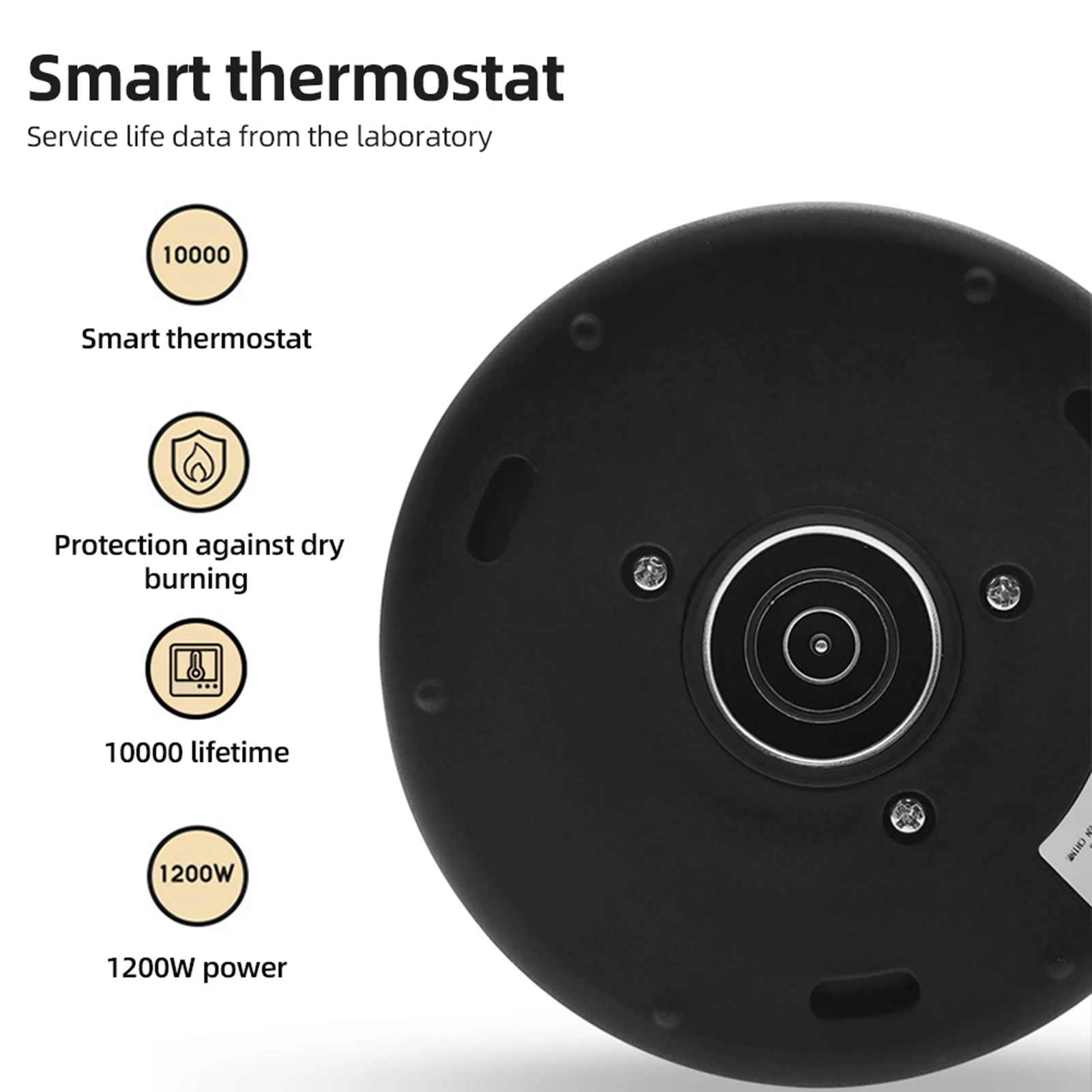 غلاية كهربائية معقوفة 0.9 لتر للتحكم في درجة الحرارة من الفولاذ المقاوم للصدأ تسخين سريع 1200 وات غلايات كهربائية لصب القهوة