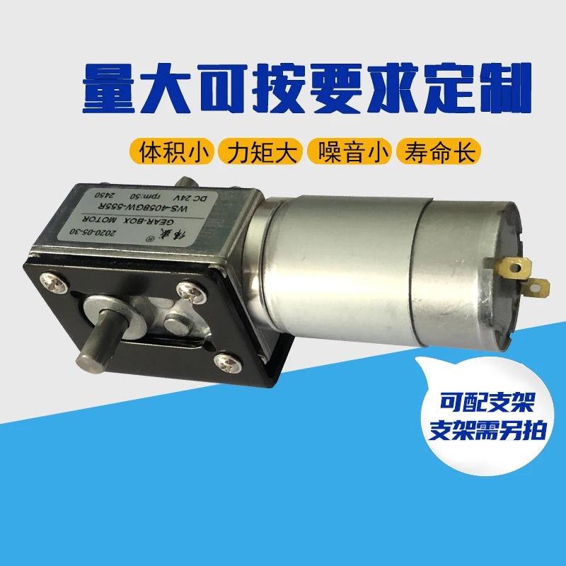 Weisheng 555 12 V Dc Motor Slowdown self-locking low-speed Motor 24 V Power Turbine Worm Intelligent Equipment