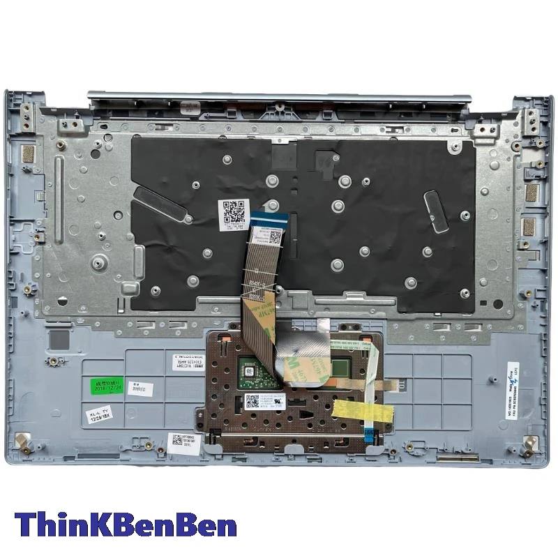 Imagem -04 - Teclado Las Espanhol Latino Capa de Palmrest Case Superior para Lenovo Yoga 530 Flex 14 14ikb 14arr 5cb0r08548 Azul