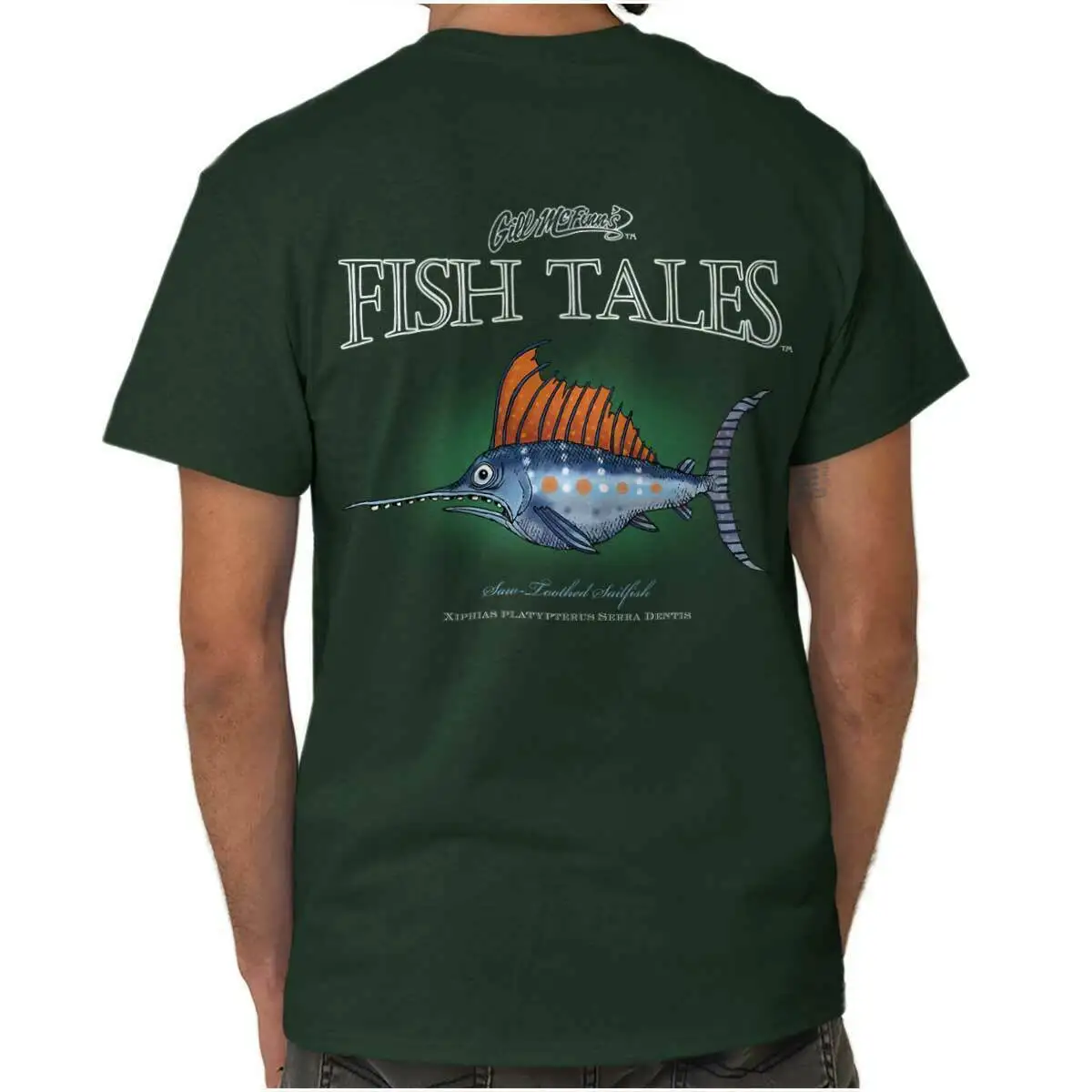 Saw-Toothed Sailfish Fisherman Angler Fishing Gift T-Shirt Short Sleeve Casual 100% Cotton O-Neck Summer Mens T-shirt Size S-3XL