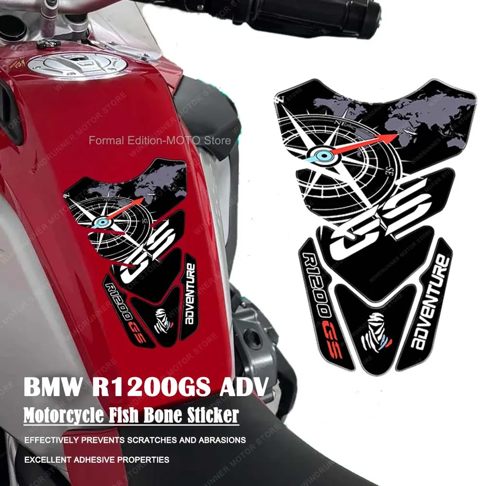 

For BMW R 1200 GS R1200GS Adventure 3D Gel Epoxy Resin Stickers Motorcycle Tank Pad Protector Sticker Fish Bone Sticker