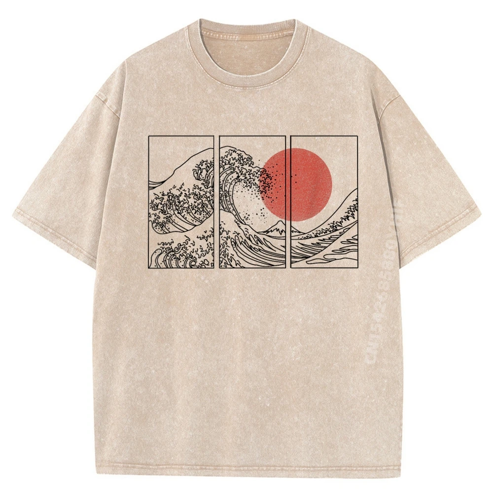 

Retro Japanese Japan Flag Great Funny Vintage T-shirts Men Pure Cotton Graphic Mens Tops & Tees Tee Shirts Retro Washed Shirt