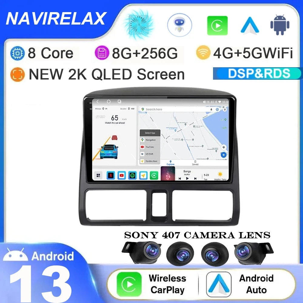 

Android 13 DSP 4G For Honda CR-V CRV 2001 2002 2003 2004 2005 2006 GPS Navigation Car Radio Multimedia Player Autoradio Stereo