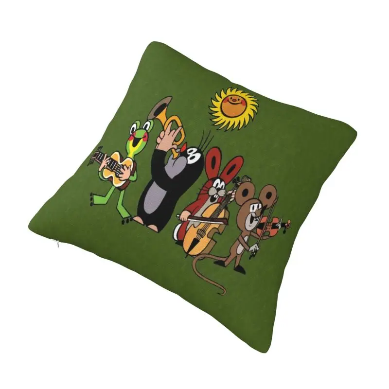 Custom Krtek Mole Friends Cartoon Pillowcase Little Maulwurf Cushions Cover Square Pillowcase