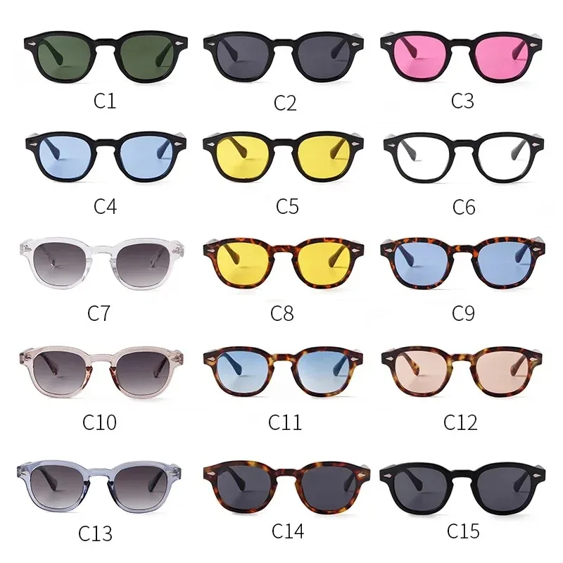 Vintage Round Sunglasses Women Men Retro Rivet Gradient Female Sun Glasses UV400 Square Shades Eyewear view 3