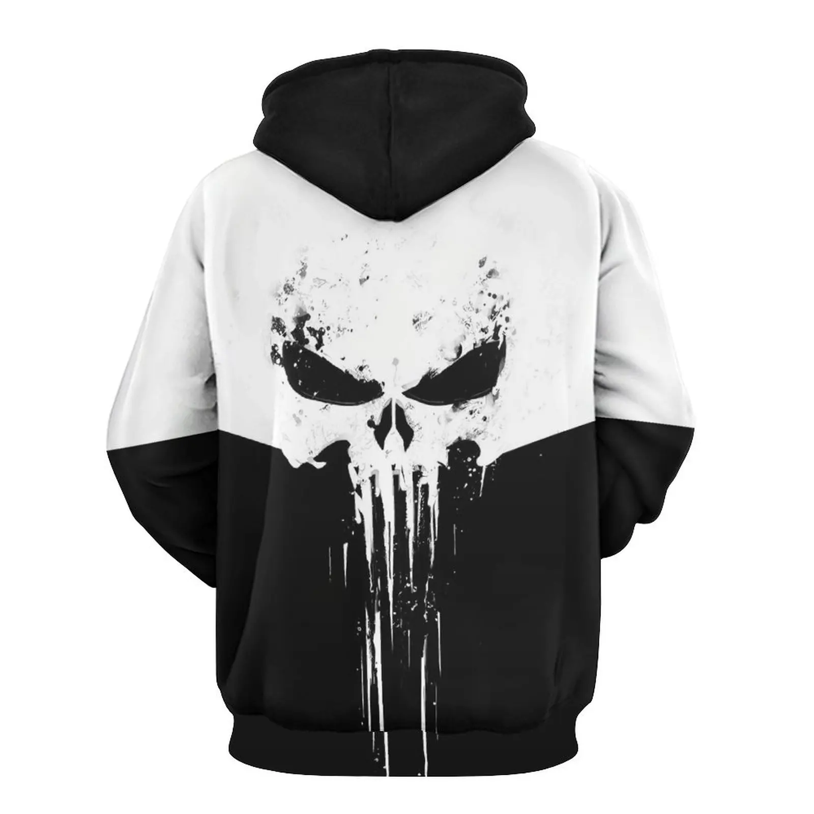 Skull 3D Printing Unisex Fashion Causal Nylon Hooded Sweatshirts Popular Hoodie Loose Pullover Long Sleeve Shirt Cool Hoodie