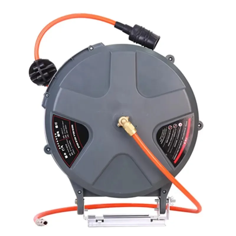 【CHIMU HOME】 for Automatic Retractable Air Hose Reel with Lamp Professional Pneumatic Combined Hose Reel for Workshop