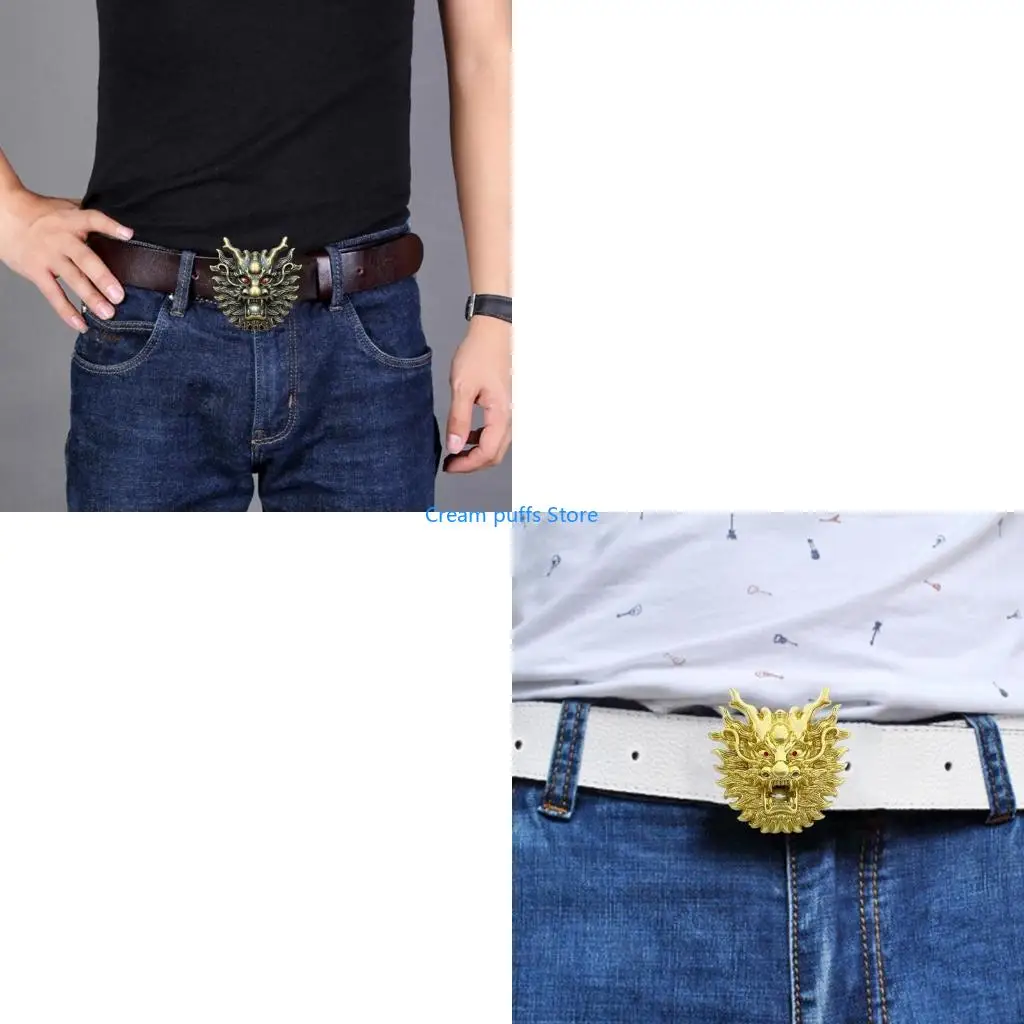 50LE Dragon Buckle for Clasp Buckle Belt Belt محفورة بحزام الخصر #1
