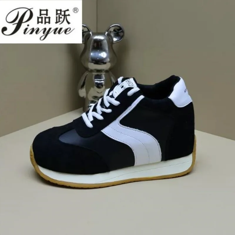 8cm 10cm Platform Sneakers Shoes for Women Comfortable Hidden Heel Walking Shoes Platform Wedge Sneakers 34-40
