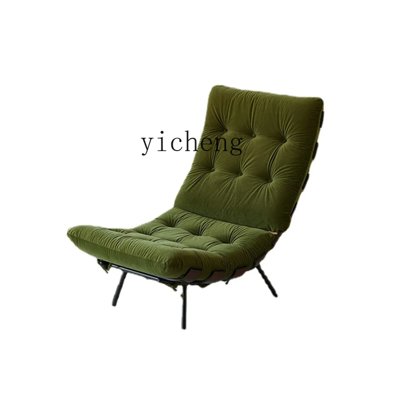 XL Vintage Single Sofa Chair Nordic Modern Cloth Living Room Lazy Lounge Chair