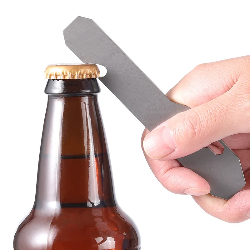 

Titanium Alloy Outdoor Camping Portable Survival Self-defense Multifunctional Emergency Tool High Quality Bottle Opener Wrench