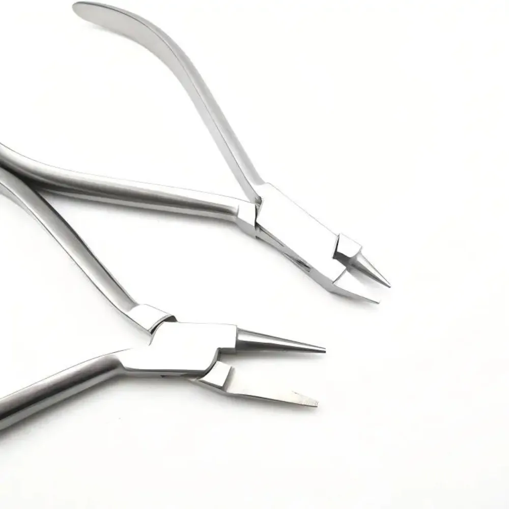Dental Orthodontic Pliers Set 4Pcs Distal Cutter Ligature Cutter Bracket Removing & Wire Bending Pliers