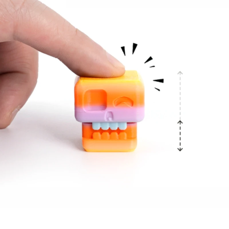 해골 단추 3D 인쇄 데스크탑 장식 장식 할로윈 선물 EDC 스트레스 릴리프 장난감 홈 장식 재미 있은 장난감 9 개/대