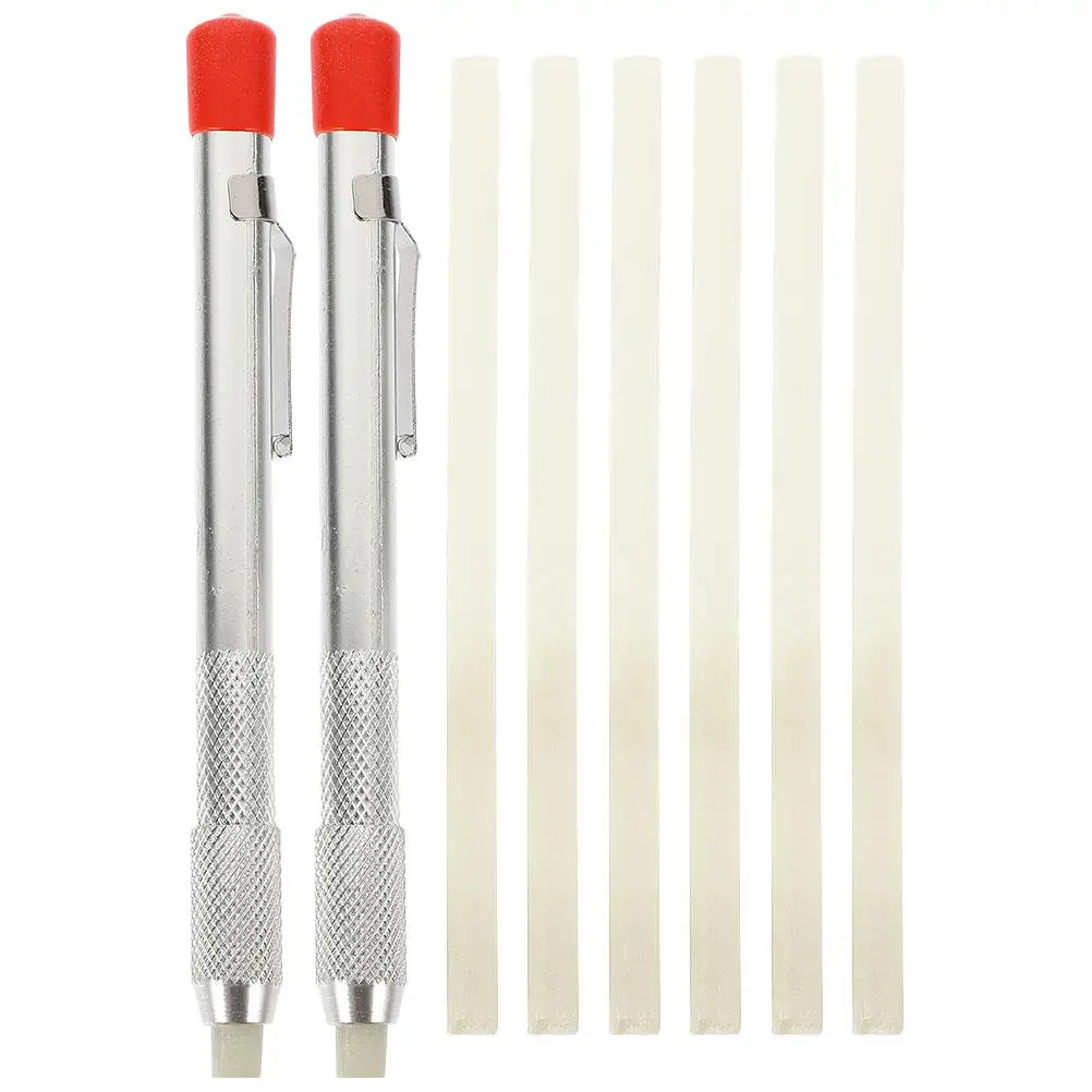 

12 Refills Soapstone Pen Holder Set 2 Pieces Soap Stone Pencils Welding Tools Accessories Marking Steel Aluminum Casting