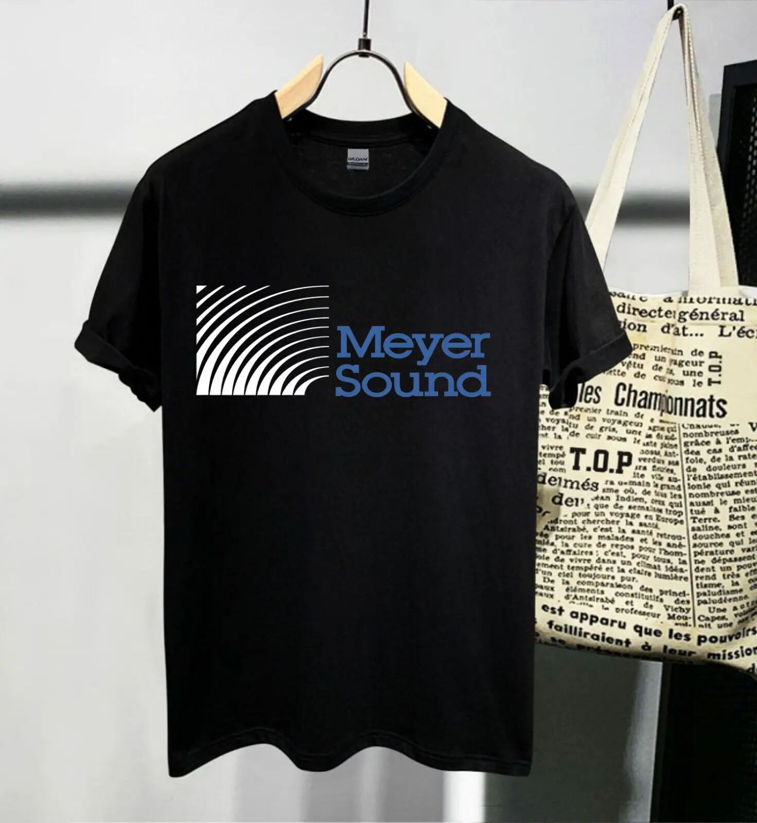 Camiseta con logotipo de sonido para hombre y mujer, prenda de vestir masculina, de talla estadounidense, con diseño de Meyer Sound Thinking, nueva