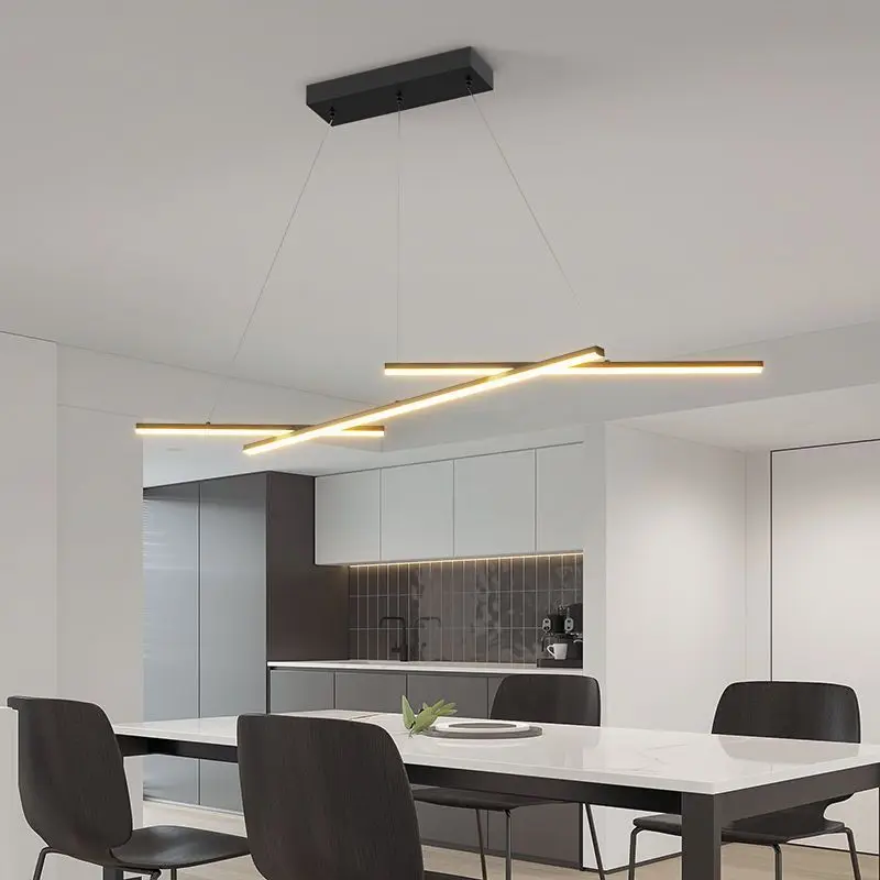 

Nordic Minimalist Home Decor Long Chandelier for Kitchen Restaurant Bar Counter Conference Room Pendant Lamp Hanging Fixture